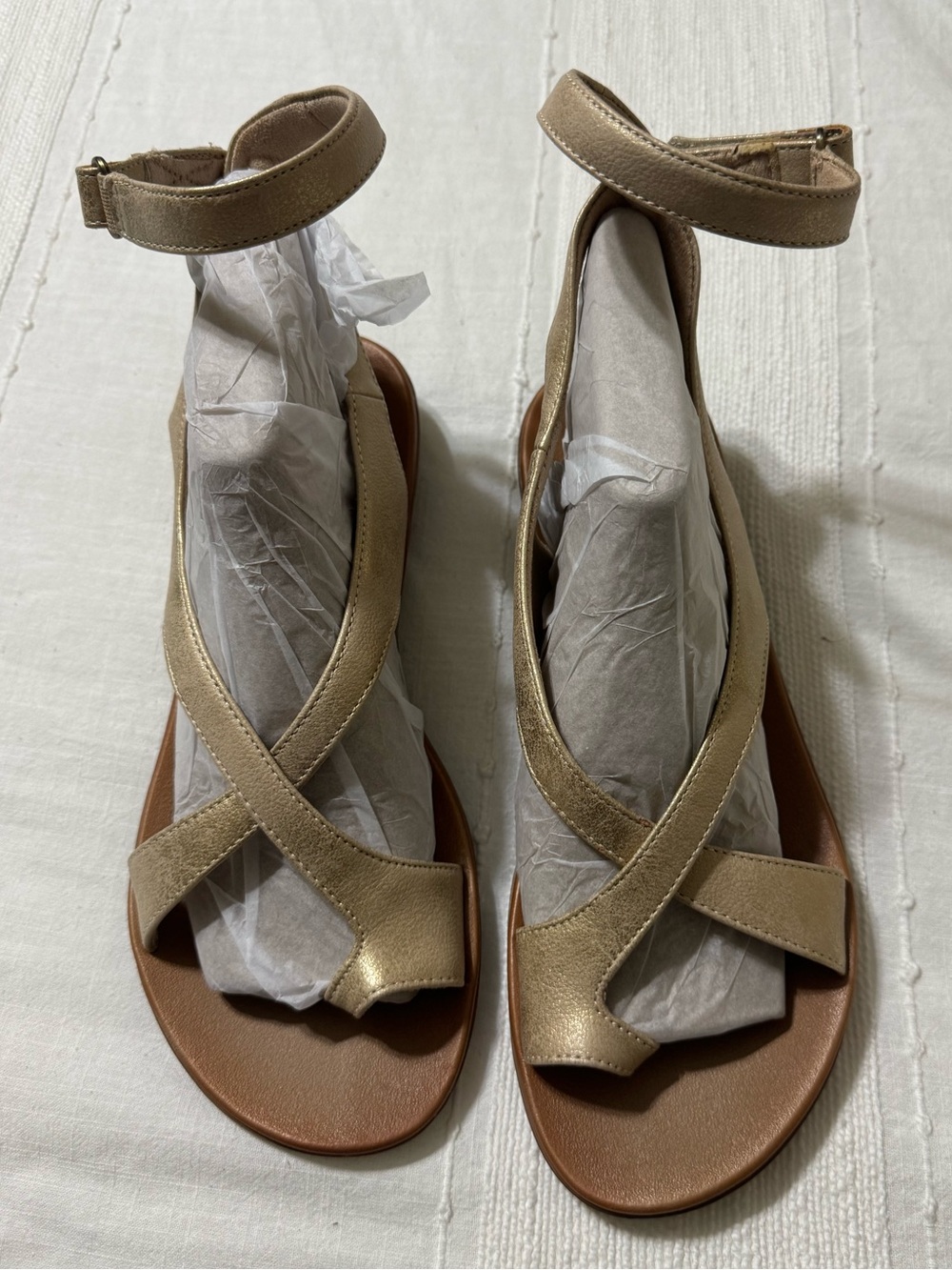 Soul Naturalizer Women’s Metallic Gold Ankle-Strap Sandals, sz 10